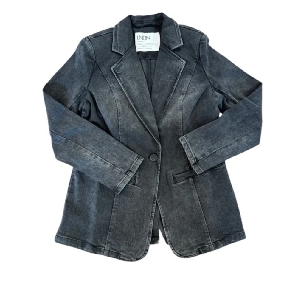 NEW! LNDN‎ Black Denim Blazer XS